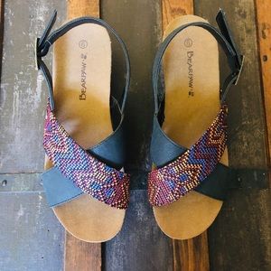 BearPaw Short Wedge Sandal